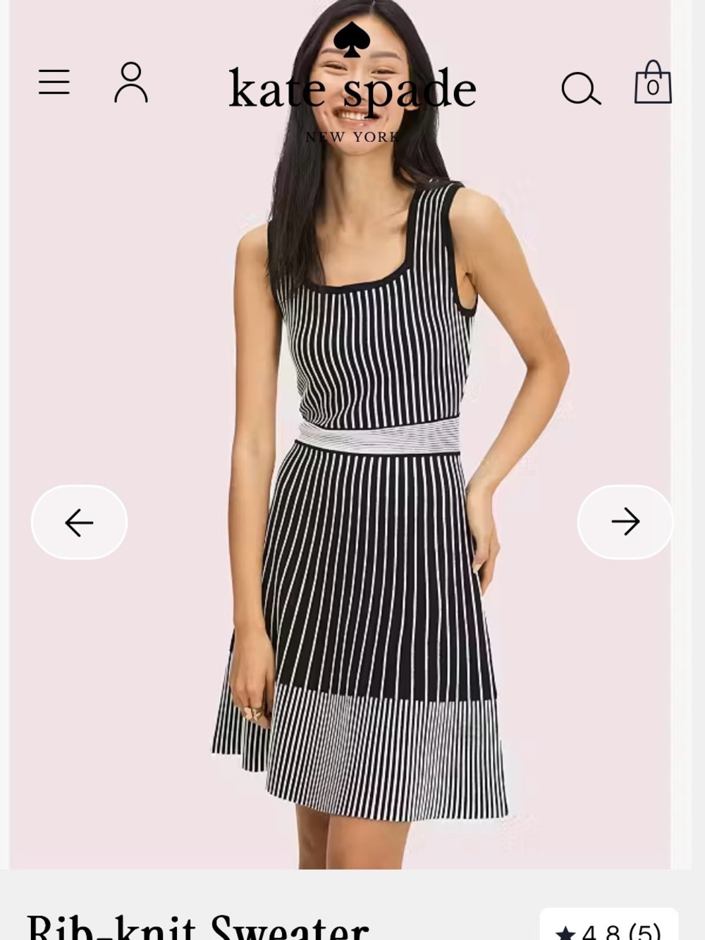 kate spade NWOT Rib-knit Sweater Dress